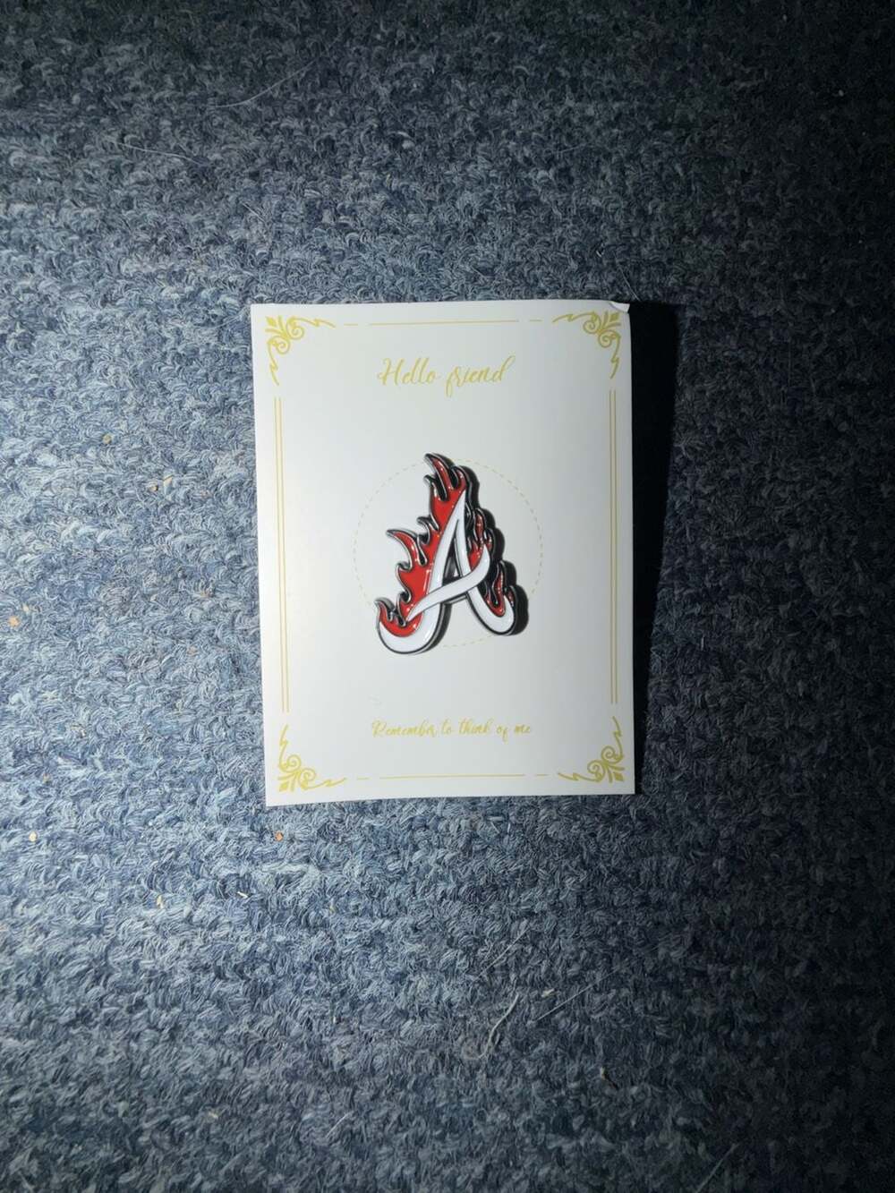 J0015 Atlanta Braves Flamin Logo Enamel Pin New